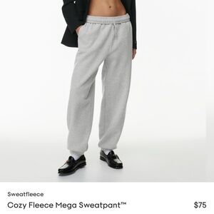 Aritzia Cozy Fleece Mega Sweatpants- Heather Chrome